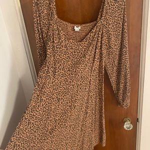 Leopard Print Fit & Flow Dress
